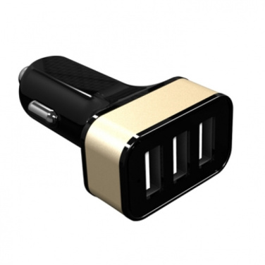 Logo trade promotional gifts picture of: Car Charger with 3 USB ports